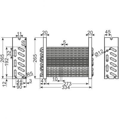 Parownik PM600-313x265x90