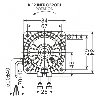 Silnik wentylatora (16 W) SKW-YZ16-26